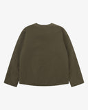 Back view of Uskees army green Evo liner jacket.