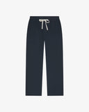 Front flat view of 5020 drill utility pants in blueberry. Indicating tapered fit on the leg, deep front pockets and reinforced knee patches. 