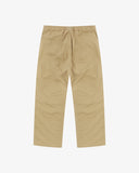 Back flat view of 5020 ripstop utility pants in khaki. Indicating relaxed fit, two jetted pockets and length falling just above the ankle.