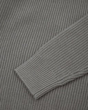 Uskees dark grey sweater for men with focus on the ribbed knit and cuff detail.
