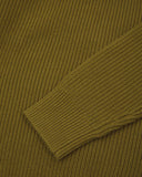 Uskees Woodland Green sweater for men with focus on the ribbed knit and cuff detail.